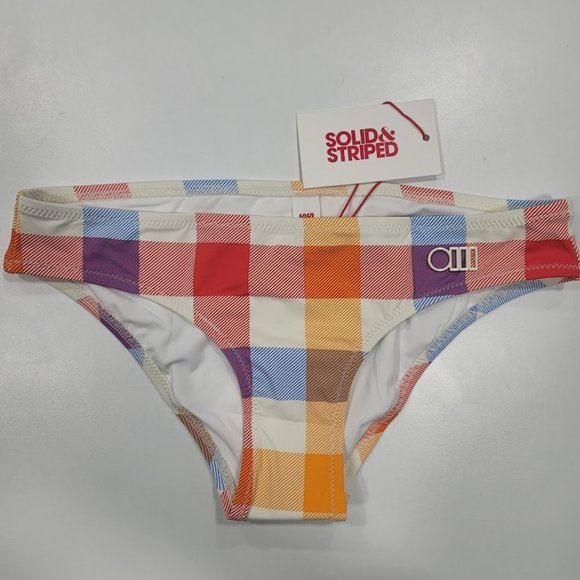 Solid & Striped The Elle Bikini Bottom in Beach Plaid - Picture 2 of 8